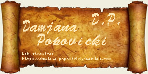 Damjana Popovicki vizit kartica